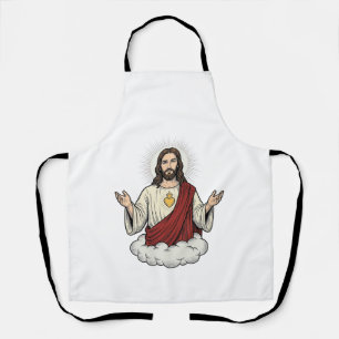 Herz-Jesu-Andachtsmotiv Vintage-Stich-Design_1 Schürze