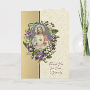 Herz-Jesu-Katholische-Beileids-Dankeschön-Karte Dankeskarte