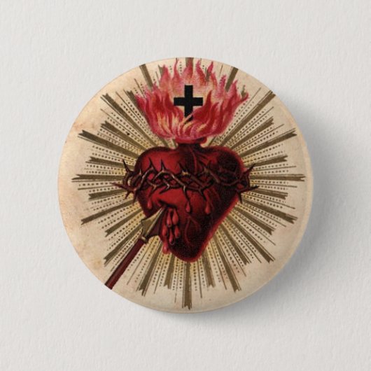 Herz Jesu (klein) Button (Vorderseite)