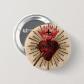 Herz Jesu (klein) Button (Vorne & Hinten)