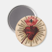 Herz Jesu (klein) Magnet (Vorderseite/Rückseite)