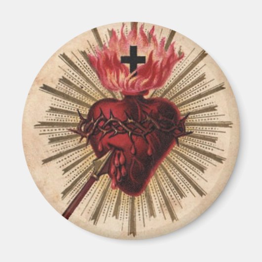 Herz Jesu (klein) Magnet (Vorne)
