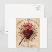 Herz Jesu (klein) Postkarte (Vorne/Hinten)