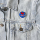 Herz JOE! auf Blau mit Flagge Button (Beispiel)