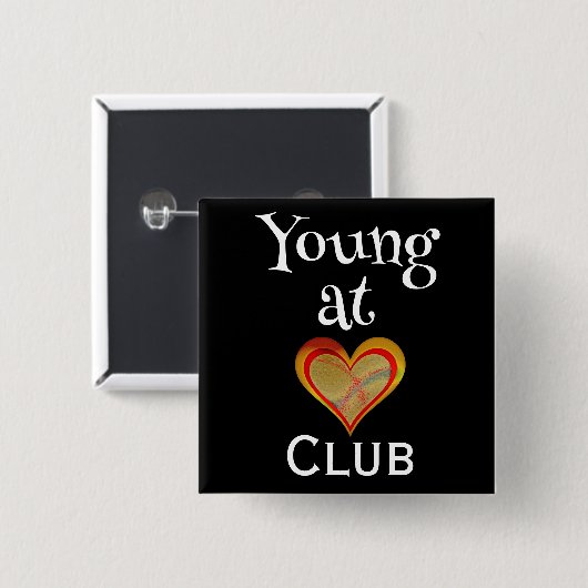 Herz-Jugend-Club-Button Button (Vorne & Hinten)