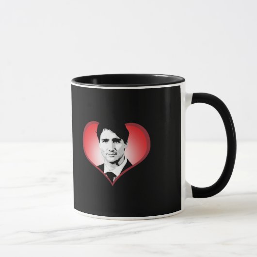 Herz Justin Trudeau - .png Tasse (Rechts)