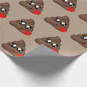 Herz kacken Emoji Liebe Geschenkpapier (Ecke)