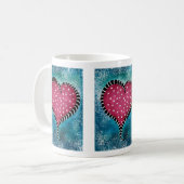 Herz-Kaffee-Tasse Rosa Blau Niedlich Kaffeetasse (Vorderseite Links)