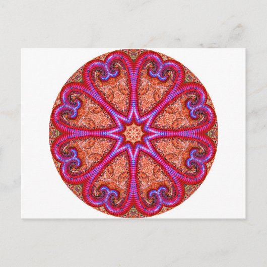 Herz Kaleidoskop Postkarte (Vorderseite)