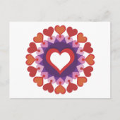 Herz Kaleidoskop Postkarte (Vorderseite)