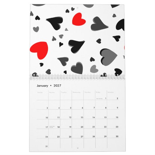 Herz Kalender (Jan 2027)