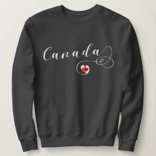Herz-Kanada-Sweatshirt, kanadische Flagge Sweatshirt