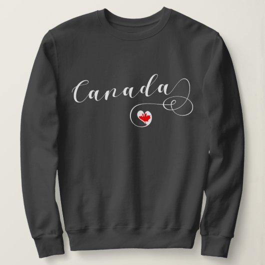 Herz Kanada Sweatshirt, kanadische Flagge Sweatshirt (Design vorne)