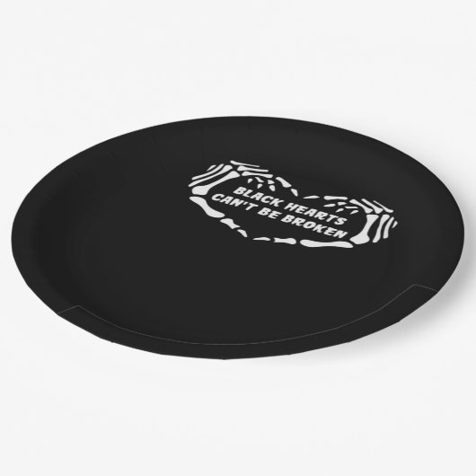 Herz kann nicht klassisch pappteller (Schrägansicht)