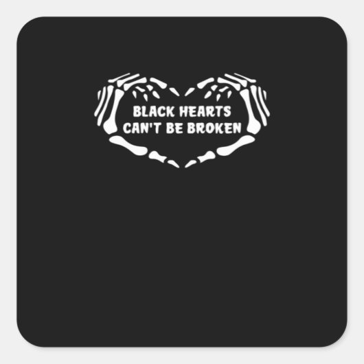 Herz kann nicht klassisch quadratischer aufkleber (Vorderseite)