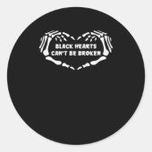 Herz kann nicht klassisch runder aufkleber (Vorderseite)