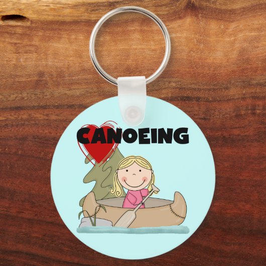 Herz Kanufahrt - Tshirts und Geschenke Schlüsselanhänger (Vorderseite)