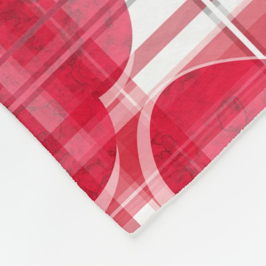 Herz kariert fleecedecke (Ecke)