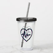 Herz-Karo Acrylic Tumbler Acryltrinkbecher (Rückseite)