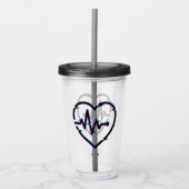 Herz-Karo Acrylic Tumbler Acryltrinkbecher (Vorderseite)