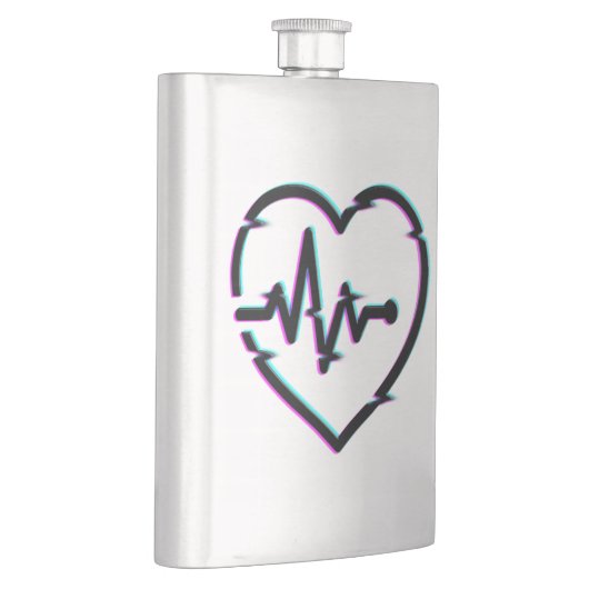 Herz-Karo Klassische Flasche Flachmann (Rechts)