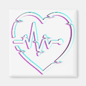 Herz Karo Square Magnet (Vorne)