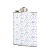 Herz-Karo Vinyl Wrapped Flask Flachmann (Links)