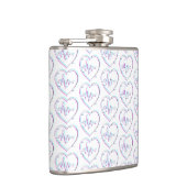 Herz-Karo Vinyl Wrapped Flask Flachmann (Rechts)