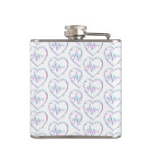 Herz-Karo Vinyl Wrapped Flask Flachmann (Rückseite)