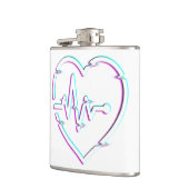 Herz-Karo Vinyl Wrapped Flask Flachmann (Links)