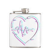 Herz-Karo Vinyl Wrapped Flask Flachmann (Vorderseite)