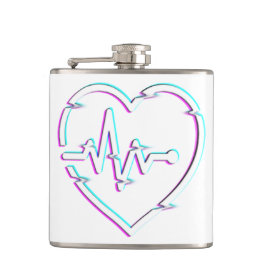Herz-Karo Vinyl Wrapped Flask Flachmann