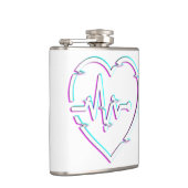 Herz-Karo Vinyl Wrapped Flask Flachmann (Rechts)