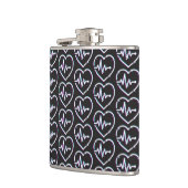 Herz-Karo Vinyl Wrapped Flask Flachmann (Links)