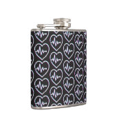 Herz-Karo Vinyl Wrapped Flask Flachmann (Rechts)