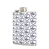 Herz-Karo Vinyl Wrapped Flask Flachmann (Links)