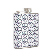Herz-Karo Vinyl Wrapped Flask Flachmann (Rechts)
