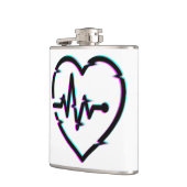 Herz-Karo Vinyl Wrapped Flask Flachmann (Links)
