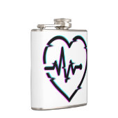 Herz-Karo Vinyl Wrapped Flask Flachmann (Rechts)