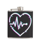 Herz-Karo Vinyl Wrapped Flask Flachmann (Vorderseite)