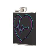 Herz-Karo Vinyl Wrapped Flask Flachmann (Links)
