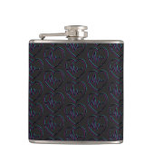 Herz-Karo Vinyl Wrapped Flask Flachmann (Vorderseite)