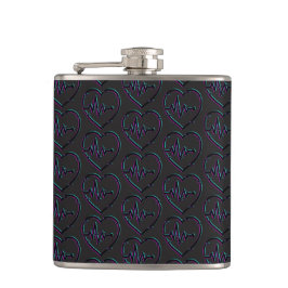 Herz-Karo Vinyl Wrapped Flask Flachmann