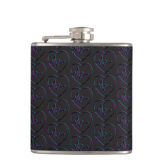 Herz-Karo Vinyl Wrapped Flask Flachmann