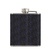 Herz-Karo Vinyl Wrapped Flask Flachmann (Rückseite)