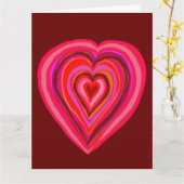 Herz Karte (Gelbe Blume)