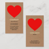 Herz - Karton Visitenkarte (Vorne/Hinten)
