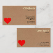 Herz - Karton Visitenkarte (Vorne/Hinten)