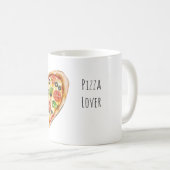 Herz Käse Gemüse Pizza Kaffeetasse (VorderseiteRechts)