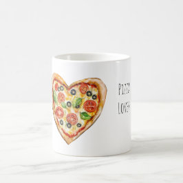 Herz Käse Gemüse Pizza Kaffeetasse